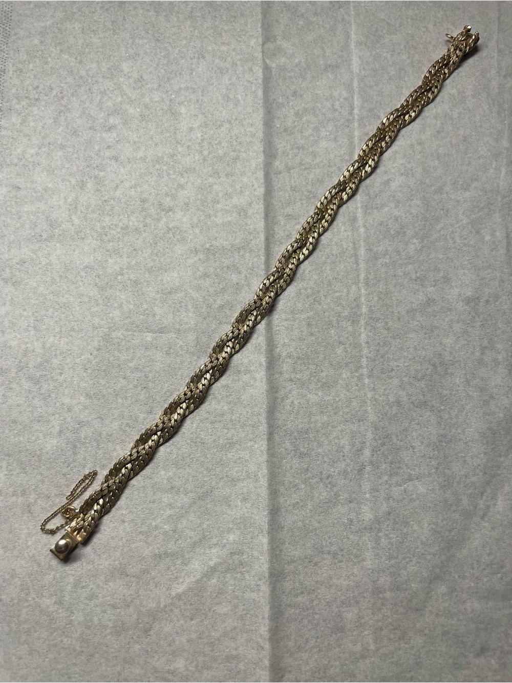 Vintage 1940s 1950s Krementz Braided Gold Overlay Bracelet